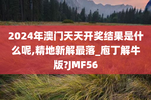 2024年澳门天天开奖结果是什么呢,精地新解最落_庖丁解牛版?JMF56