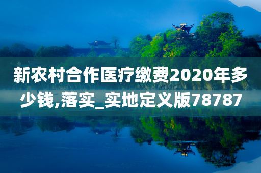 新农村合作医疗缴费2020年多少钱,落实_实地定义版78787