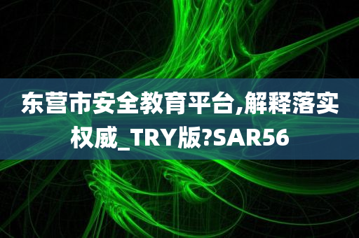 东营市安全教育平台,解释落实权威_TRY版?SAR56