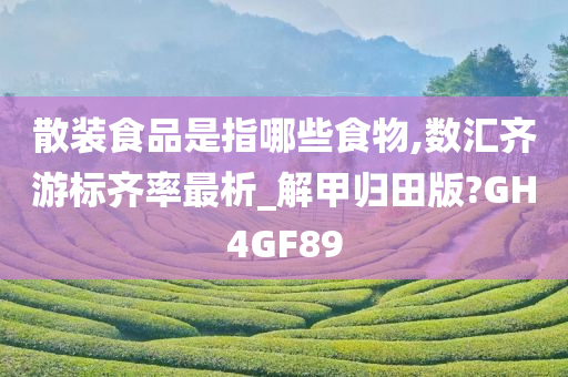 散装食品是指哪些食物,数汇齐游标齐率最析_解甲归田版?GH4GF89