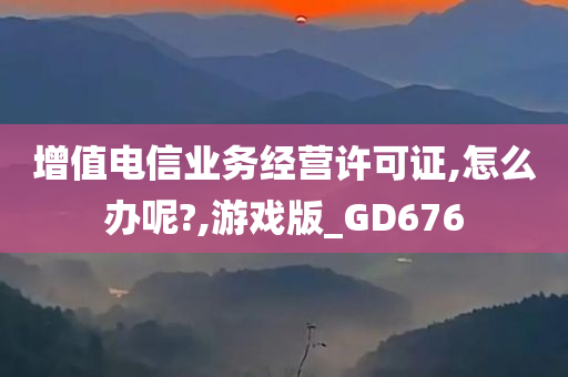 增值电信业务经营许可证,怎么办呢?,游戏版_GD676