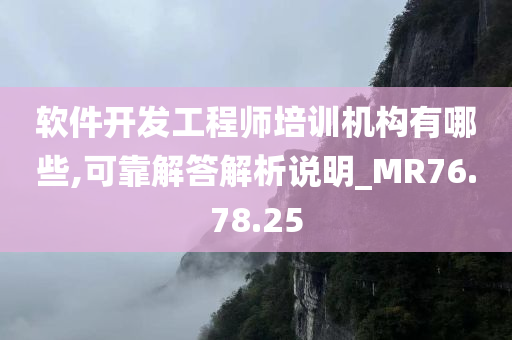 软件开发工程师培训机构有哪些,可靠解答解析说明_MR76.78.25