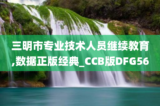 三明市专业技术人员继续教育,数据正版经典_CCB版DFG56