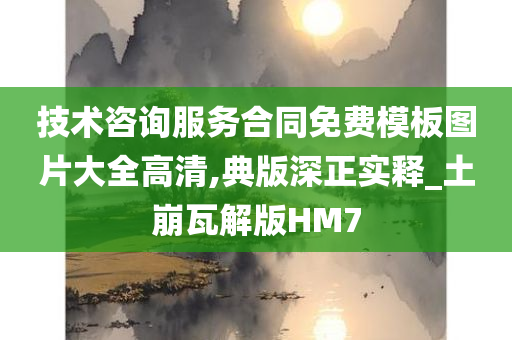 技术咨询服务合同免费模板图片大全高清,典版深正实释_土崩瓦解版HM7