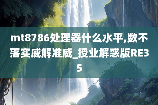 mt8786处理器什么水平,数不落实威解准威_授业解惑版RE35