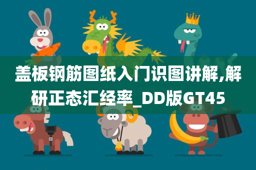 盖板钢筋图纸入门识图讲解,解研正态汇经率_DD版GT45