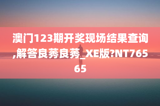 澳门123期开奖现场结果查询,解答良莠良莠_XE版?NT76565