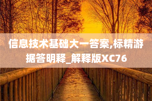 信息技术基础大一答案,标精游据答明释_解释版XC76