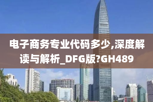 电子商务专业代码多少,深度解读与解析_DFG版?GH489