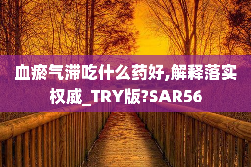 血瘀气滞吃什么药好,解释落实权威_TRY版?SAR56