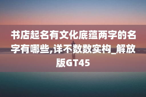 书店起名有文化底蕴两字的名字有哪些,详不数数实构_解放版GT45