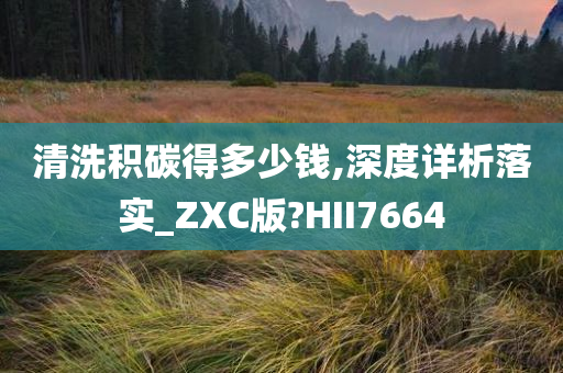 清洗积碳得多少钱,深度详析落实_ZXC版?HII7664