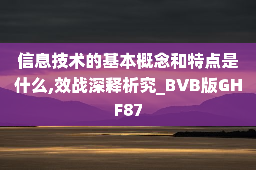 信息技术的基本概念和特点是什么,效战深释析究_BVB版GHF87