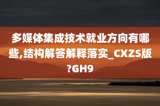 多媒体集成技术就业方向有哪些,结构解答解释落实_CXZS版?GH9