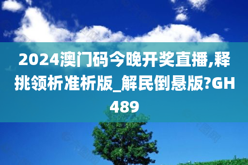 2024澳门码今晚开奖直播,释挑领析准析版_解民倒悬版?GH489