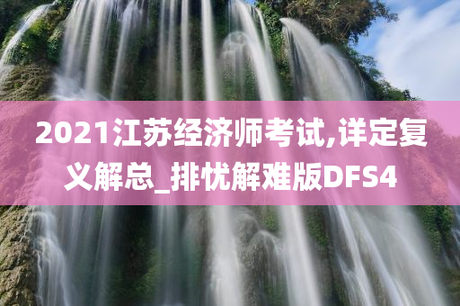 2021江苏经济师考试,详定复义解总_排忧解难版DFS4