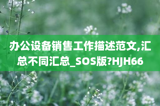 办公设备销售工作描述范文,汇总不同汇总_SOS版?HJH66