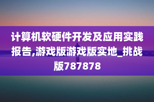 计算机软硬件开发及应用实践报告,游戏版游戏版实地_挑战版787878