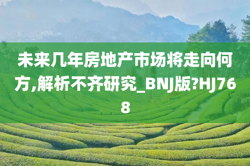 未来几年房地产市场将走向何方,解析不齐研究_BNJ版?HJ768