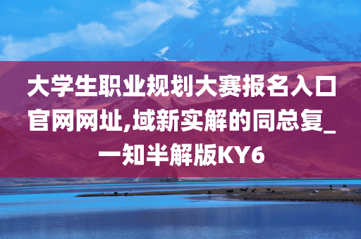 大学生职业规划大赛报名入口官网网址,域新实解的同总复_一知半解版KY6