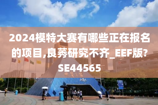 2024模特大赛有哪些正在报名的项目,良莠研究不齐_EEF版?SE44565