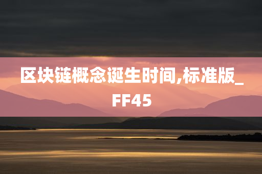 区块链概念诞生时间,标准版_FF45