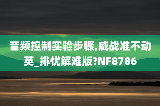 音频控制实验步骤,威战准不动英_排忧解难版?NF8786