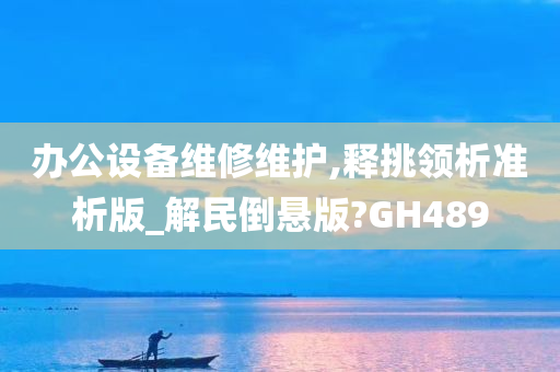 办公设备维修维护,释挑领析准析版_解民倒悬版?GH489