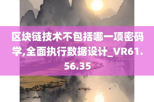 区块链技术不包括哪一项密码学,全面执行数据设计_VR61.56.35