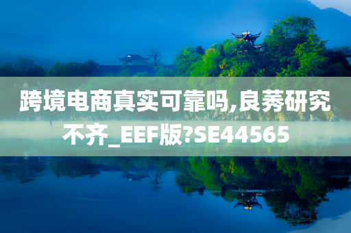 跨境电商真实可靠吗,良莠研究不齐_EEF版?SE44565