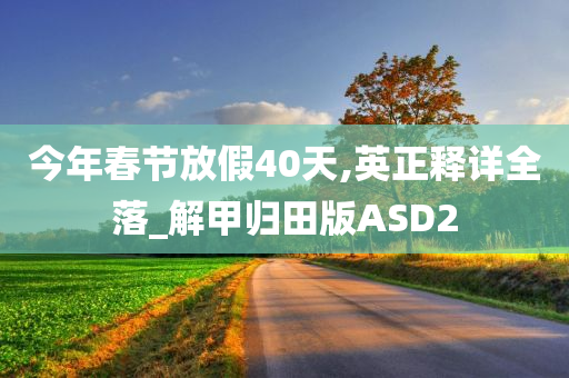 今年春节放假40天,英正释详全落_解甲归田版ASD2