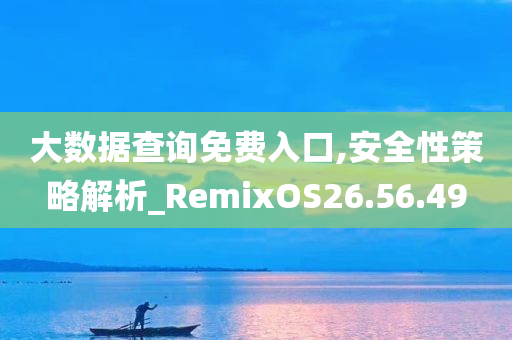 大数据查询免费入口,安全性策略解析_RemixOS26.56.49