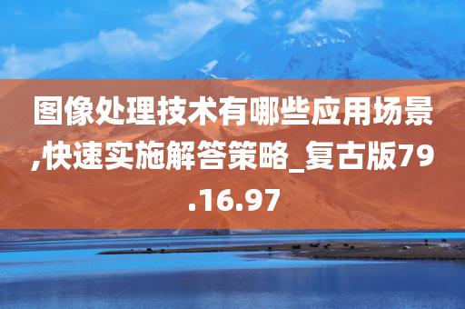 图像处理技术有哪些应用场景,快速实施解答策略_复古版79.16.97