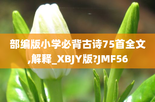 部编版小学必背古诗75首全文,解释_XBJY版?JMF56