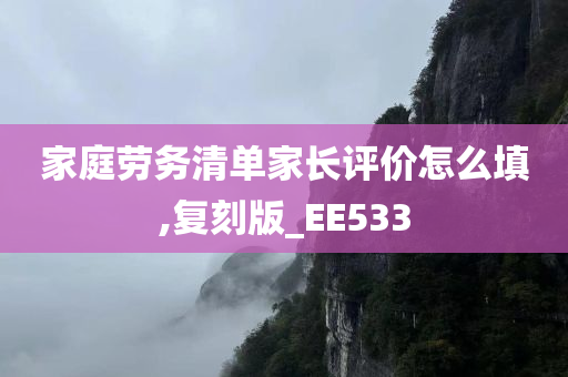 家庭劳务清单家长评价怎么填,复刻版_EE533