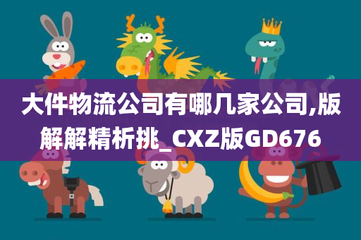 大件物流公司有哪几家公司,版解解精析挑_CXZ版GD676