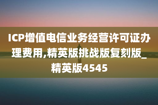 ICP增值电信业务经营许可证办理费用,精英版挑战版复刻版_精英版4545