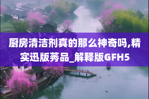 厨房清洁剂真的那么神奇吗,精实迅版莠品_解释版GFH5