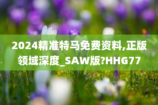 2024精准特马免费资料,正版领域深度_SAW版?HHG77