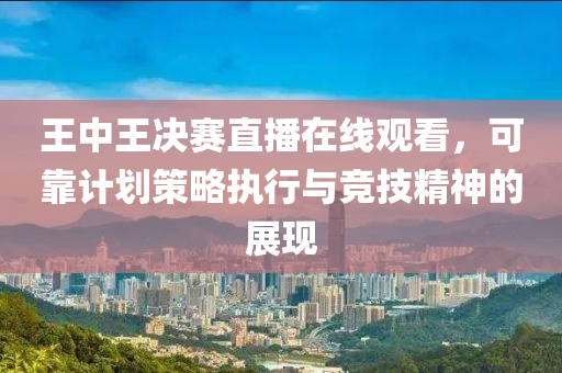 王中王决赛直播在线观看，可靠计划策略执行与竞技精神的展现