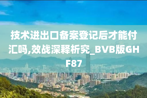 技术进出口备案登记后才能付汇吗,效战深释析究_BVB版GHF87