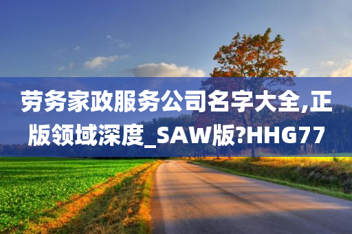 劳务家政服务公司名字大全,正版领域深度_SAW版?HHG77