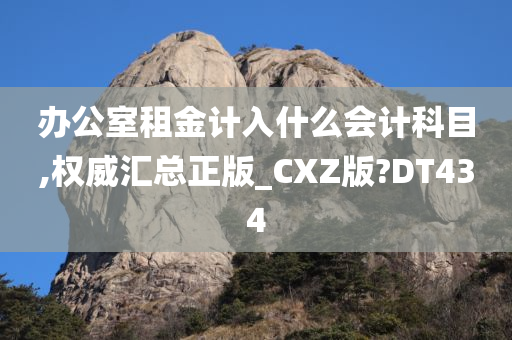 办公室租金计入什么会计科目,权威汇总正版_CXZ版?DT434