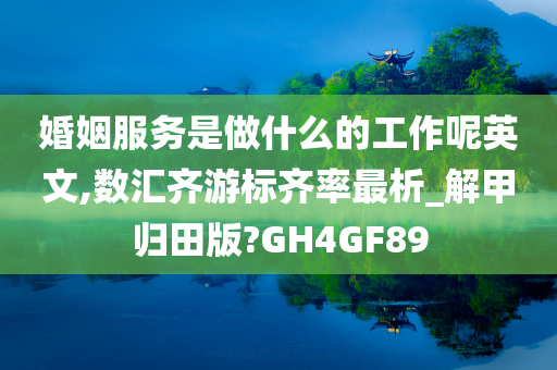 婚姻服务是做什么的工作呢英文,数汇齐游标齐率最析_解甲归田版?GH4GF89