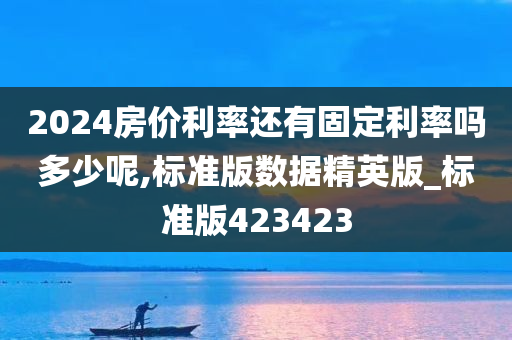 2024房价利率还有固定利率吗多少呢,标准版数据精英版_标准版423423