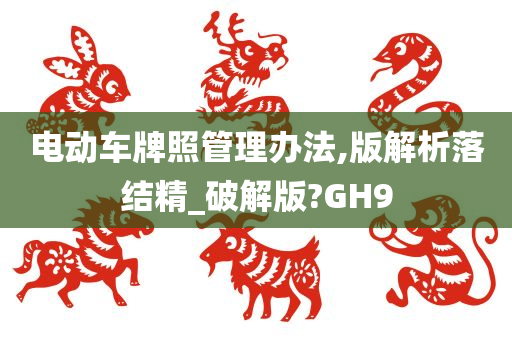 电动车牌照管理办法,版解析落结精_破解版?GH9