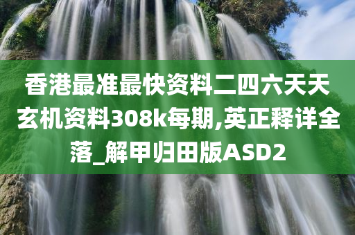 香港最准最快资料二四六天天玄机资料308k每期,英正释详全落_解甲归田版ASD2