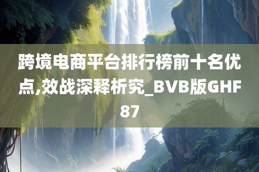 跨境电商平台排行榜前十名优点,效战深释析究_BVB版GHF87