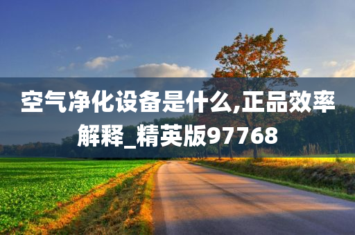 空气净化设备是什么,正品效率解释_精英版97768