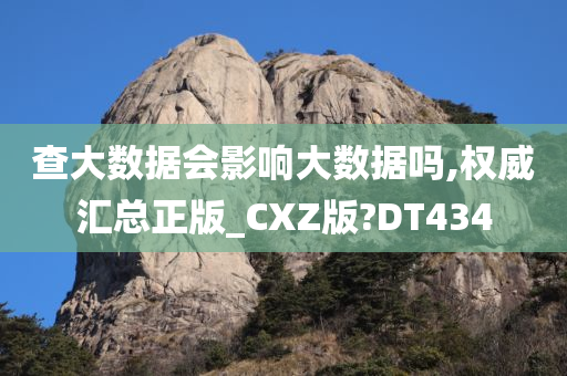 查大数据会影响大数据吗,权威汇总正版_CXZ版?DT434